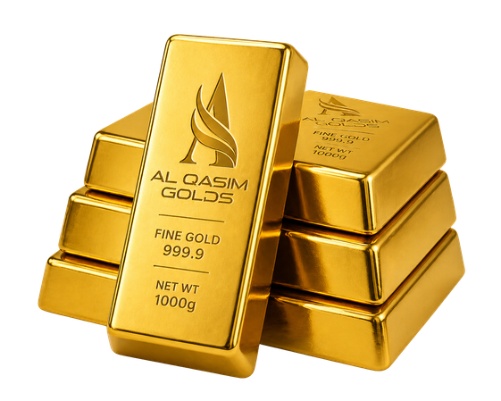 Al Qasim Golds 1000 g fine gold bars, 999.9 purity